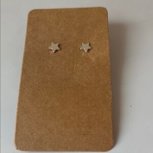 Lauren Conrad Silver Star Stud Earrings NWOT